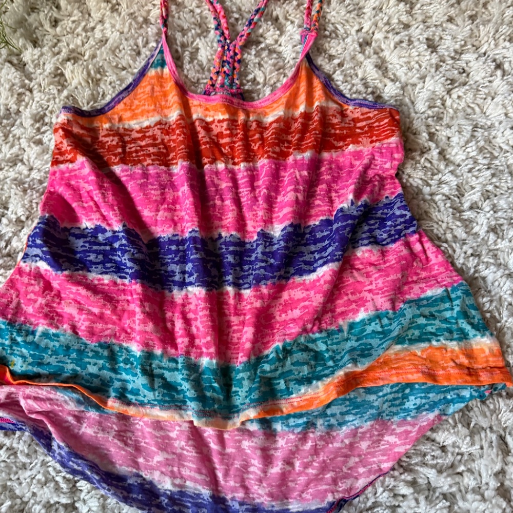Colorful Xhilaration Multicolor colorful summer women’s striped Y2K Braided Stra - Picture 3 of 5